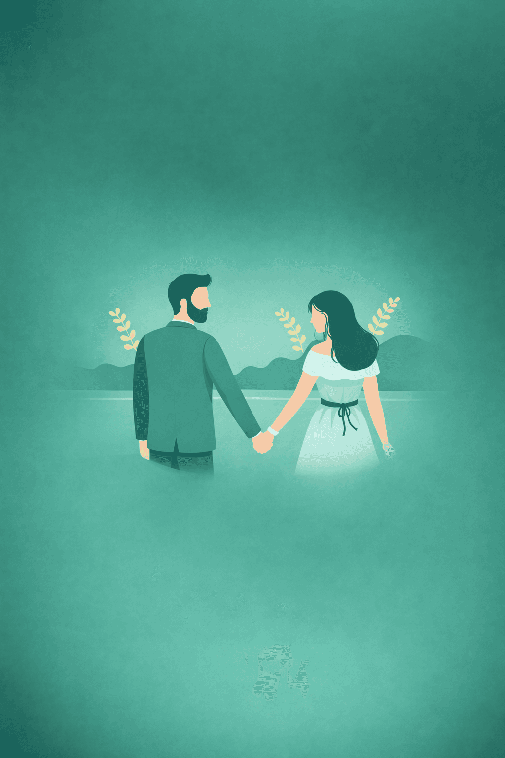 Couple holding hands